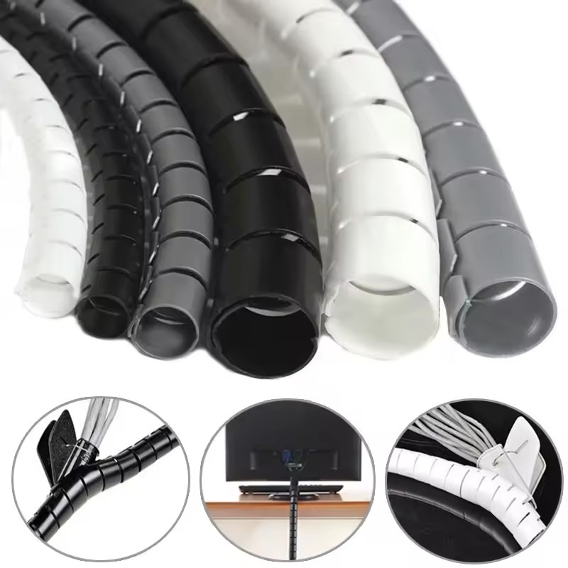 Cable Management Sleeve - 2M/1M 유연한 나선형 케이블 와이어 보호기