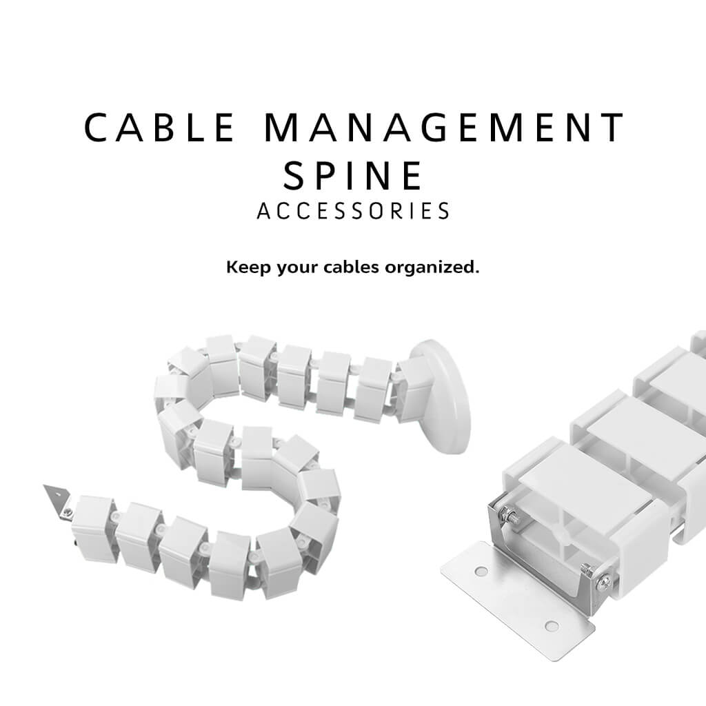 Cable Management Sleeve - ISRTAO 화이트 언더 데스크 케이블 정리기