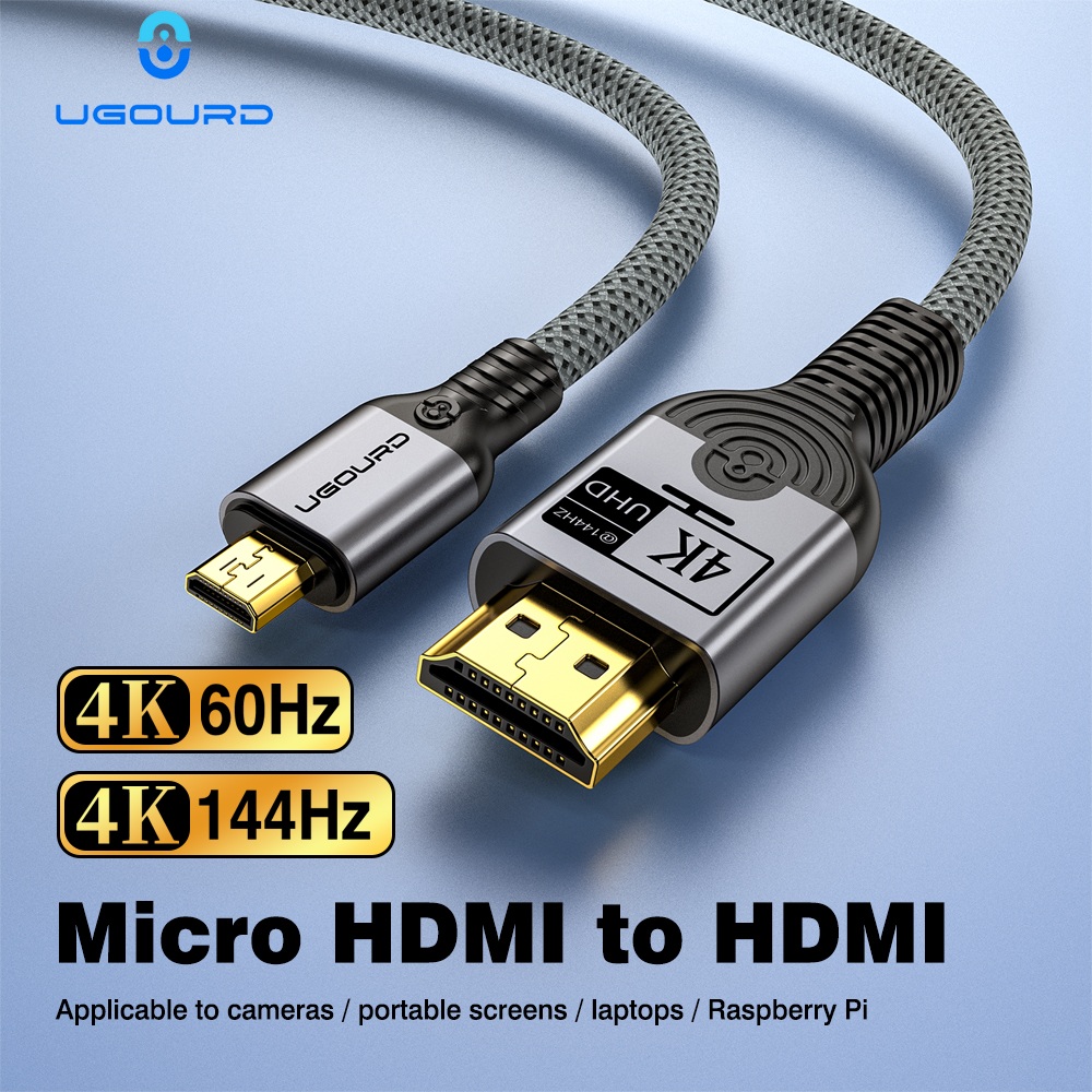 High Refresh Monitor - UGOURD 나일론 편조 마이크로 HDMI-HDMI 남성-남성
