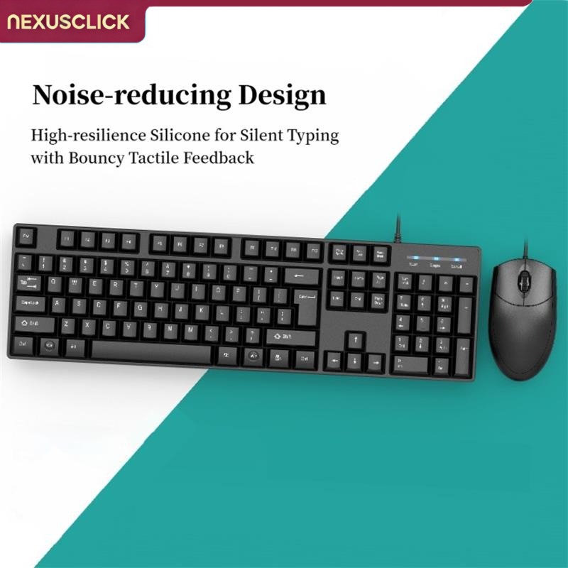 NexusClick 유선 데스크탑 키보드 마우스 세트, - Pc Gaming All In One 리뷰 및 가격