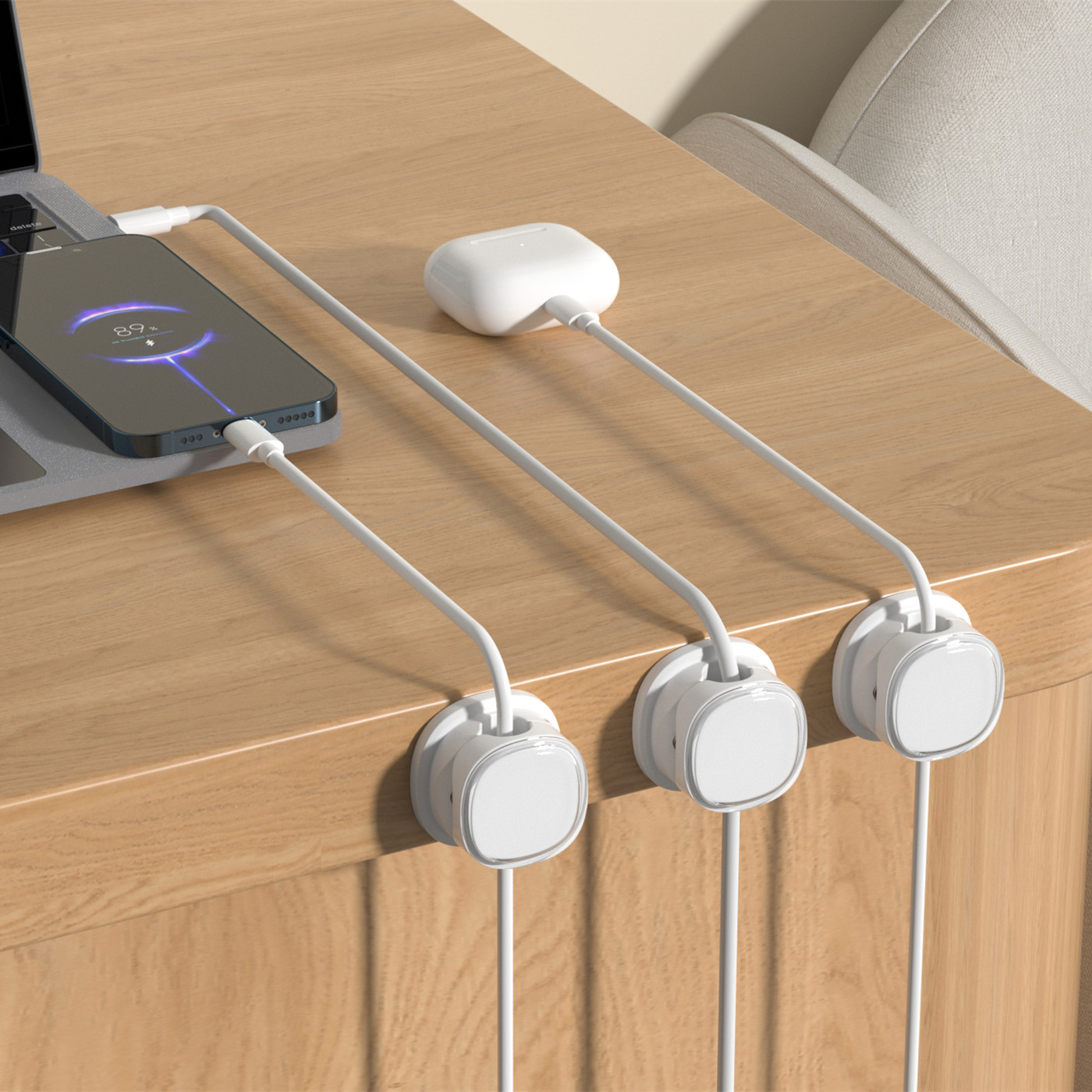 3/6/8/12PCS 마그네틱 케이블 클립, 조정 가능 - Cable Management Sleeve 리뷰 및 가격