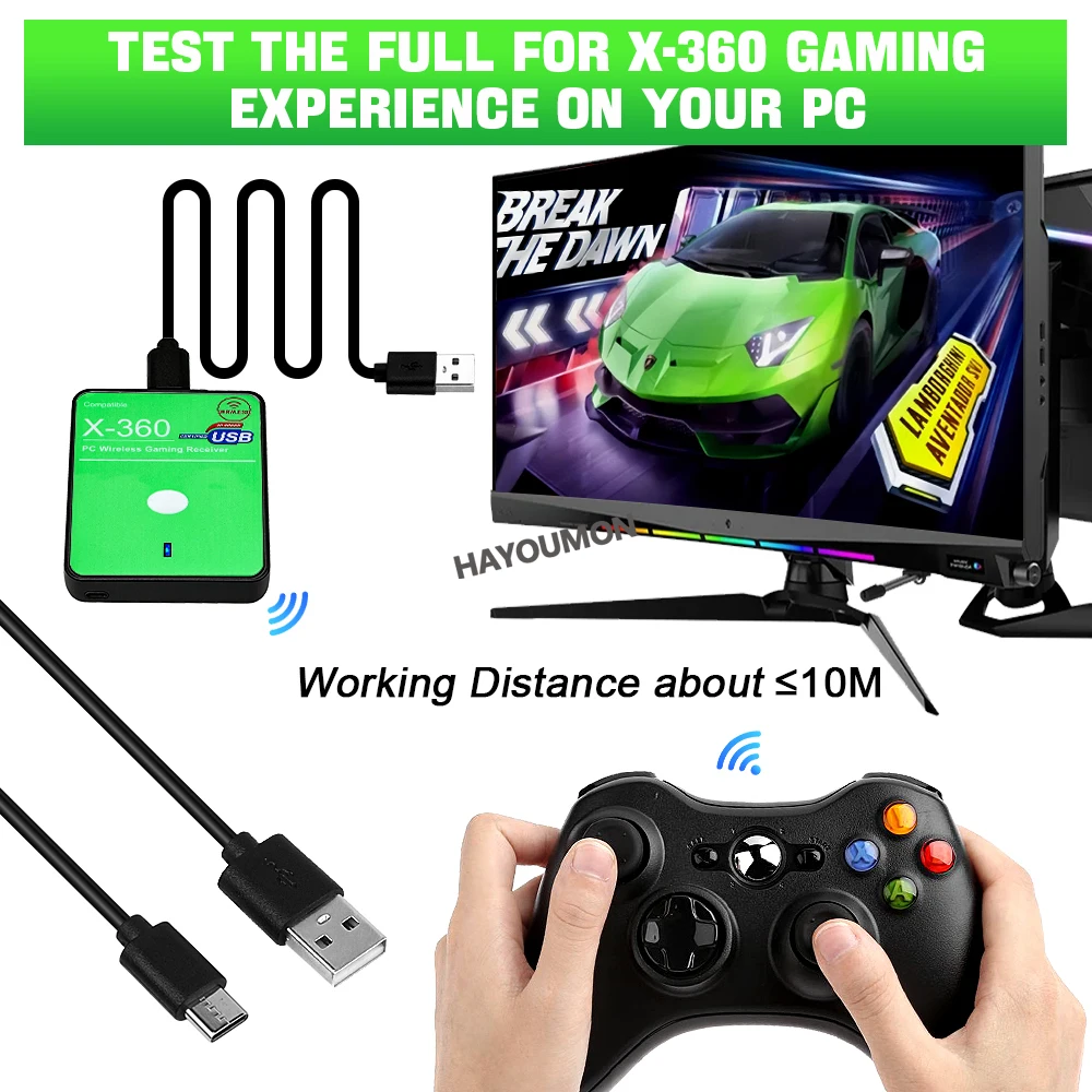 무선 게임 수신기 USB 컨트롤러 게임패드 변환기 PC - Pc Gaming Windows 7 리뷰 및 가격