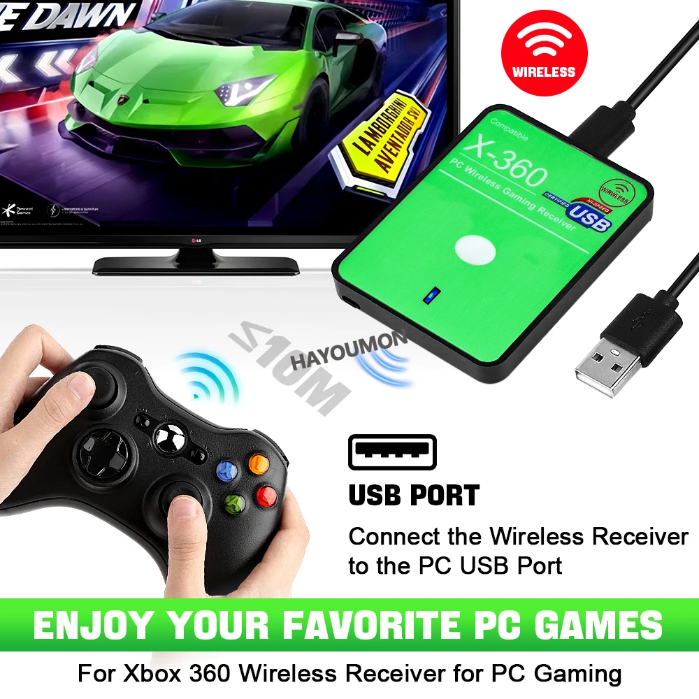 무선 게임 수신기 USB 컨트롤러 게임패드 변환기 PC - Pc Gaming Windows 7 리뷰 및 가격
