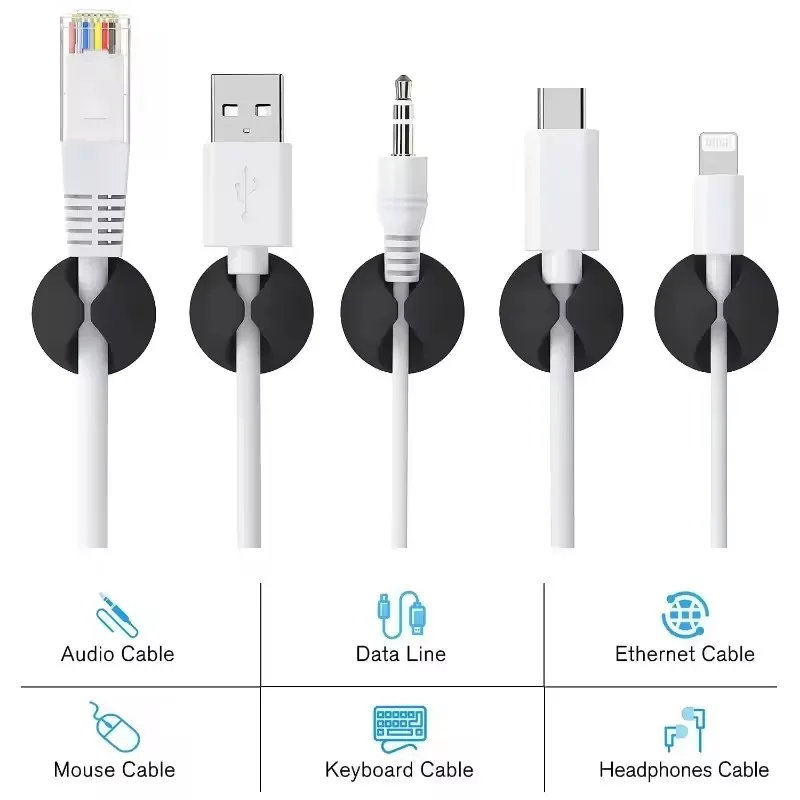 5/50개 케이블 클립 와인더 정리기 원형 충전기 코드 - Cable Management Sleeve 리뷰 및 가격