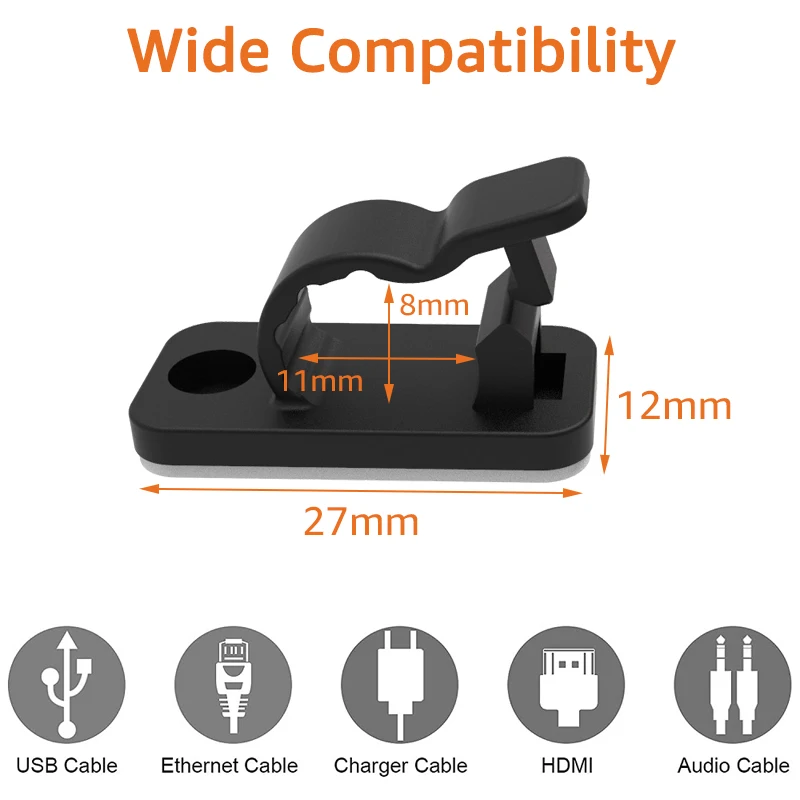 10/50PCS 케이블 정리 클립 케이블 관리 와이어  - Cable Management Sleeve 리뷰 및 가격