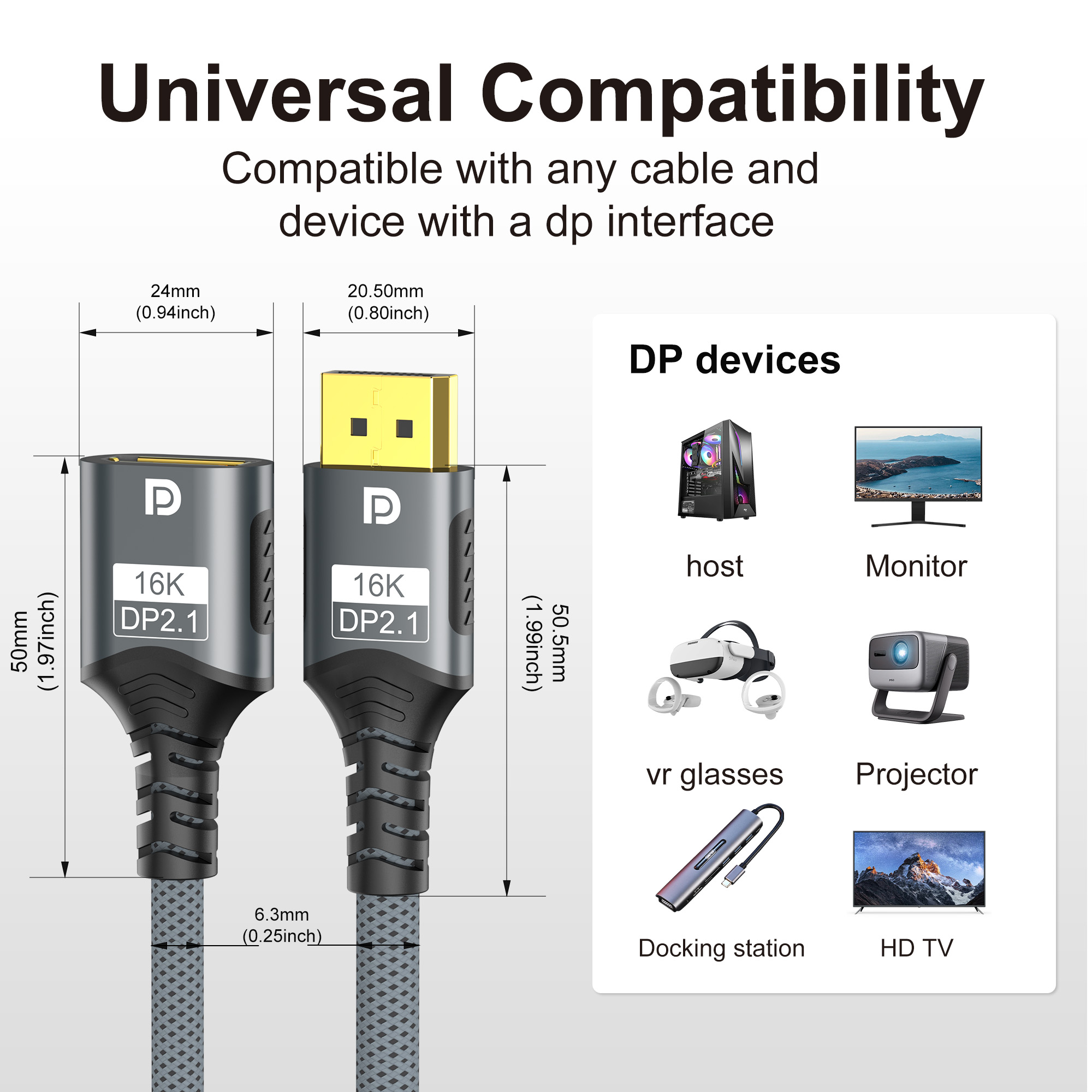 DisplayPort 2.1 연장 케이블 54Gbps  - High Refresh Monitor 리뷰 및 가격