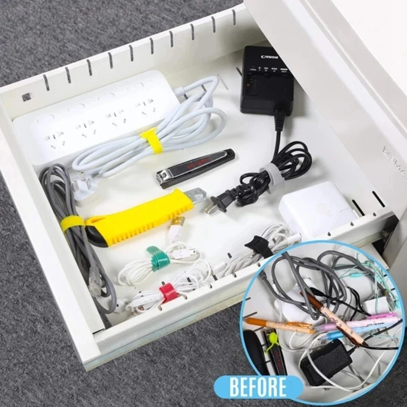 10/30/50PCS USB 케이블 정리기 와인더 타이 - Cable Management Sleeve 리뷰 및 가격
