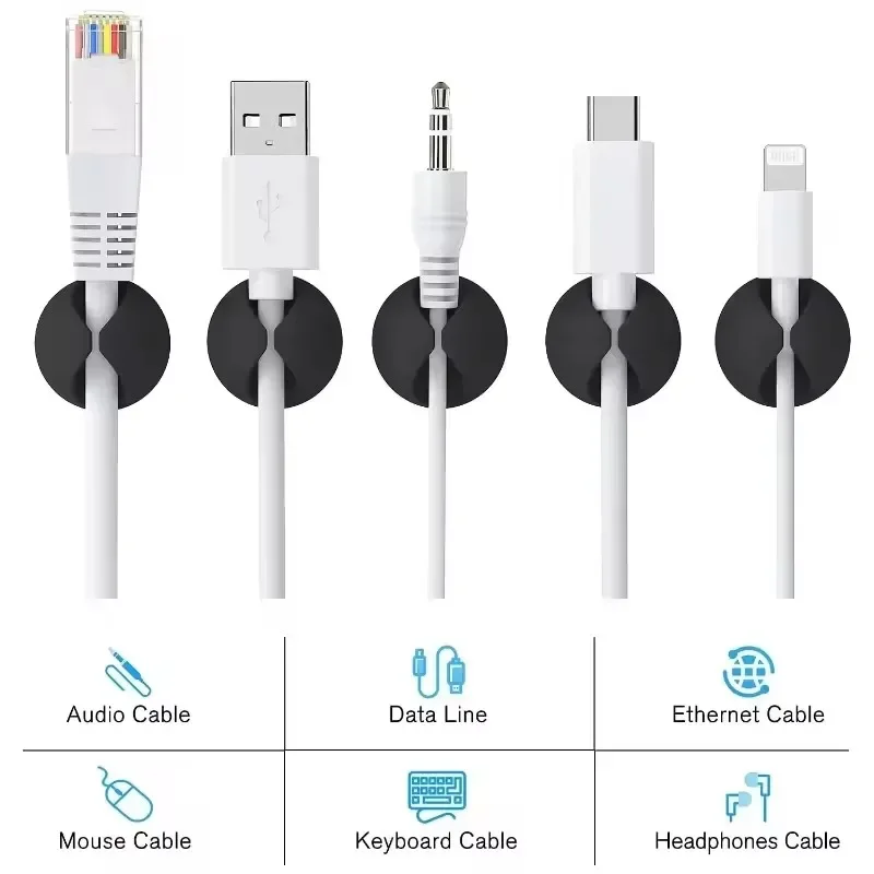 5/50Pcs 데스크탑 벽 케이블 클립 와이어 관리 U - Cable Management Sleeve 리뷰 및 가격