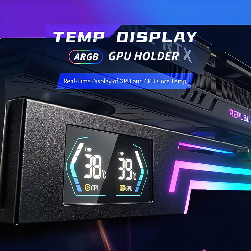 디지털 ARGB 수평형 그래픽 카드 홀더, 싱크 시뷰  - Pc Gaming Graphics Card 리뷰 및 가격